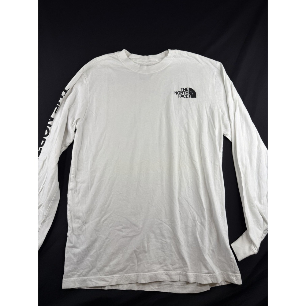 The North Face Men's Long Sleeve Shirt White Sleeve Hit Graphic Tee, L